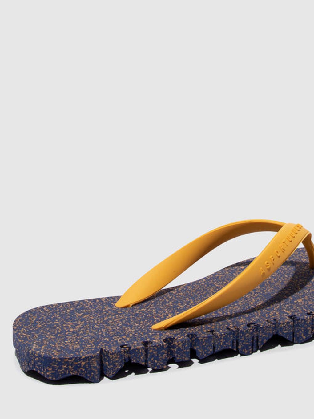 Asportuguesas Bumpy Varvastossut Blue & Yellow Strap - Naisten Beach Varvastossut ASPP018843FI Sininen